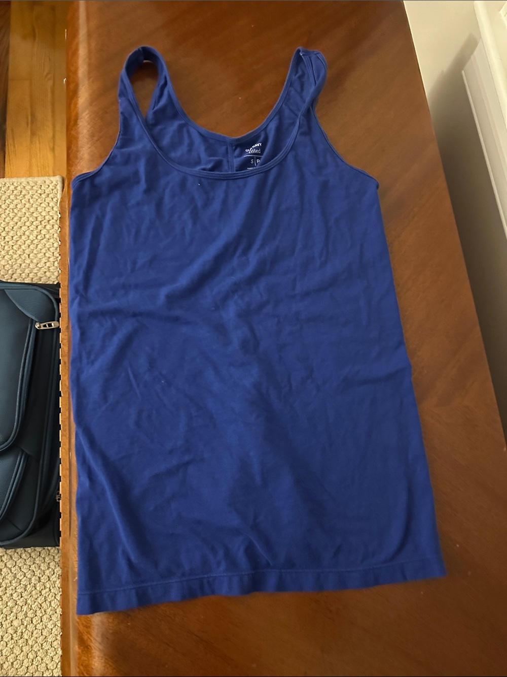 Old Navy Navy Fitted Scoop Tank